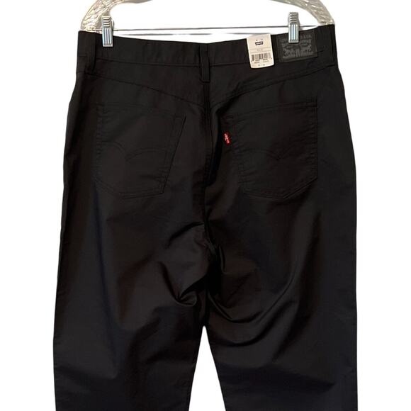 Levis Womens Casual Pants Size 33 Black Twill Pockets High Rise Mom Straight NWT - Picture 5 of 8